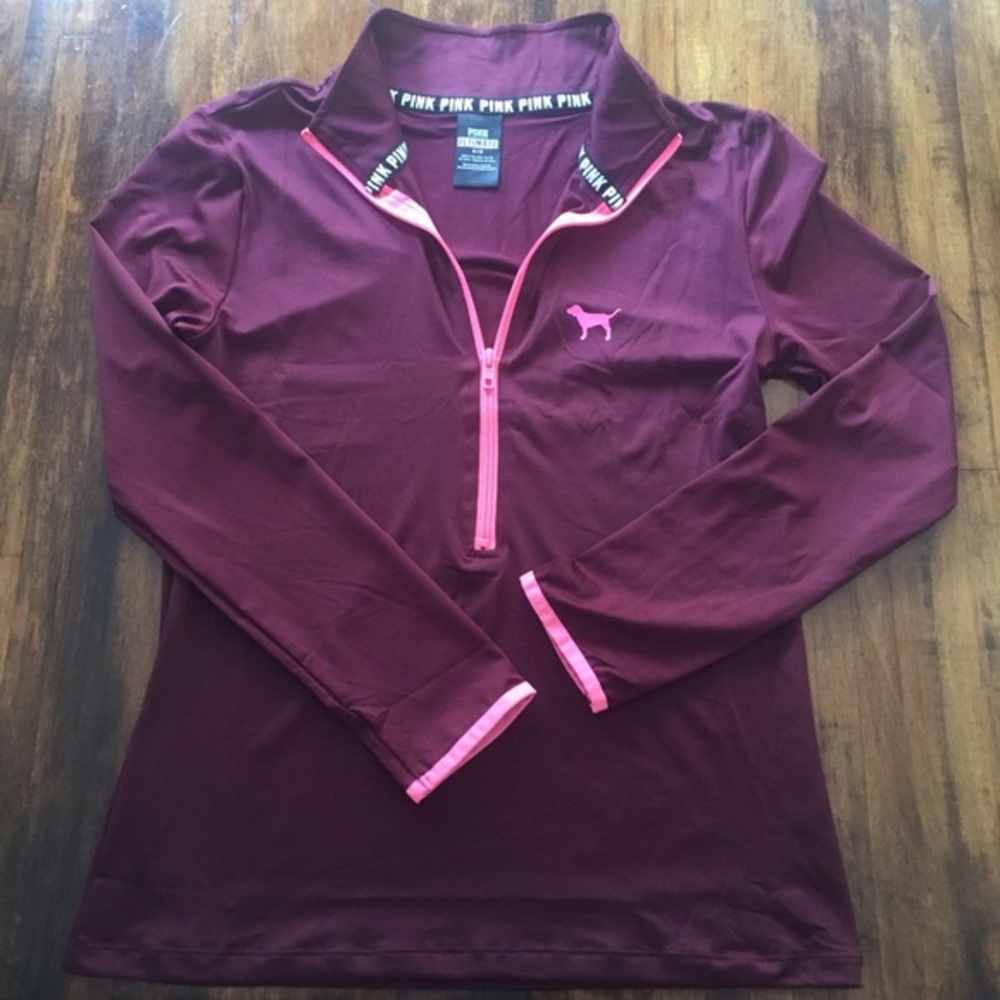 PINK Pullover Half Zip Sweater